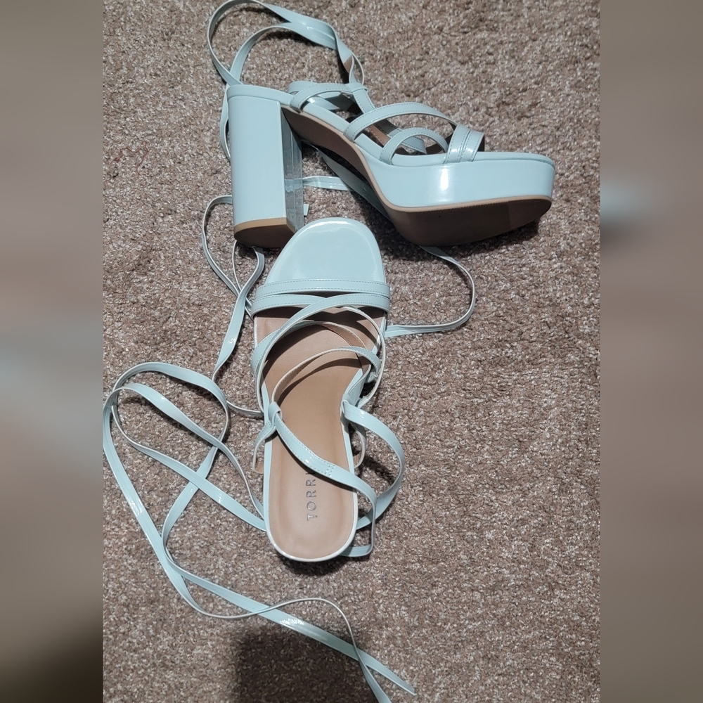 Torrid Mint Blue Strappy Heels